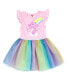 Фото #1 товара Toddler Girls Cheer Bear Rainbow Tulle Dress to