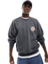 ONLY & SONS boxy fit sweater with mandala back print in washed grey M - фото #3