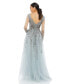 ფოტო #2 პროდუქტის Women's Embellished V Neck Long Sleeve A Line Gown