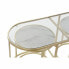 Set of 3 small tables DKD Home Decor Golden 100 x 40 x 45 cm