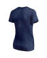 Фото #4 товара Women's Heathered Navy Cleveland Guardians Old Time Favorite V-Neck T-shirt