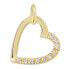 Gold heart pendant with crystals 249 001 00494