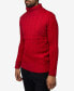 Фото #6 товара Men's Cable Knit Roll Neck Sweater