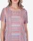 ფოტო #4 პროდუქტის Women's Neptune Beach Textured Stripe Top with Side Ruching