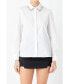 ფოტო #1 პროდუქტის Women's Rhinestone Detailed Shirt