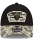 Фото #2 товара Men's Black-Camouflage Las Vegas Raiders 2021 Salute To Service Trucker 9FORTY Snapback Adjustable Hat