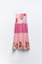 Фото #4 товара Длинная юбка с принтом patchwork ZARA