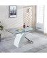 Stylish Dining Room Table, Luxury Glass Top Dining Table, Modern Design For Your House (2 Colors)