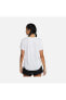Фото #2 товара Dri-Fit One Swoosh Graphic Running Short-Sleeve Kadın Tişört, Beyaz Kadın Tişört