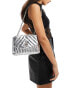 Фото #4 товара River Island shoulder bag with chain detail in silver