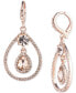 Фото #1 товара Pavé & Pear-Shape Crystal Orbital Drop Earrings
