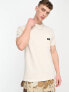 Vans woven patch pocket t-shirt in off white