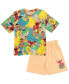 Фото #1 товара Boys Oscar the Grouch Elmo Bert and Ernie Graphic T-Shirt and Shorts Outfit Set to