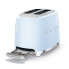 Фото #4 товара SMEG toaster TSF01PBEU (Pastel Blue) - 2 slice(s) - Blue - Steel - Buttons - Level - Rotary - China - 950 W