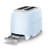 Фото #3 товара SMEG toaster TSF01PBEU (Pastel Blue) - 2 slice(s) - Blue - Steel - Buttons - Level - Rotary - China - 950 W