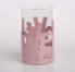 Фото #3 товара Подсвечник стеклянный в розовой металлической окладке 10x10x15 см -LOVE