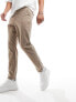 ASOS DESIGN tapered chinos in stone
