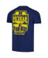 Фото #2 товара Men's Navy Michigan Wolverines Campus Badge Comfort Colors T-shirt