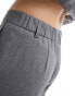 Фото #4 товара Stradivarius tailored wide leg dad trouser in grey