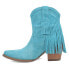 Dingo Fandango Fringe Snip Toe Cowboy Booties Womens Blue Casual Boots DI187-400 7.5 - фото #3