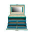 Modern green jewelry box with mirror Jolie 23256-72