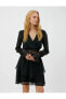 Фото #2 товара Вечернее платье Koton Шифон мини V-образным вырезом