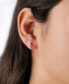 ფოტო #2 პროდუქტის Black Spinel Post Hoop Earrings