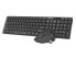 natec Stingray - Full-size (100%) - RF Wireless - Membrane - QWERTY - Black - Mouse included