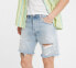 Фото #1 товара Levi's Men's Premium 501 '93 Distressed Shorts Denim Cut Off Size 36 Light Blue