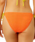 Фото #2 товара Juniors Textured Side-Tie Bikini Bottoms, Created for Macy's