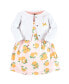 ფოტო #1 პროდუქტის Toddler Boys Cotton Dress and Cardigan 2pcSet, Citrus Orange