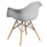Фото #2 товара Alonza Series White Plastic Chair With Wood Base