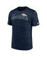 Фото #3 товара Nike Men's Navy Denver Broncos Velocity Arch Performance T-Shirt