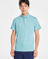 Фото #9 товара Alfatech Short Sleeve Marled Polo Shirt, Created for Macy's