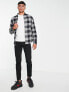 Only & Sons buffalo check shirt in grey and black