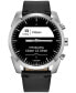 ფოტო #4 პროდუქტის Men's CZ Smart Hybrid Sport Black Leather Strap Smart Watch 43mm