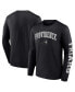 Фото #1 товара Men's Black Providence Friars Distressed Arch Over Logo Long Sleeve T-shirt