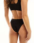 Фото #4 товара & Other Stories mix and match crinkle high waist bikini bottoms in black