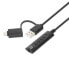 Фото #1 товара Manhattan 2-in-1 Audioadapterkabel USB-C & USB-A auf Aux 3.5 mm Klinke USB Typ C und - Cable - Audio/Multimedia
