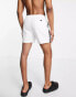 Фото #6 товара Calvin Klein core logo swim shorts in white