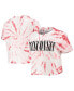 Фото #2 товара Women's Red Wisconsin Badgers Showtime Tie-Dye Crop T-shirt