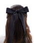 Reclaimed Vintage hair bow with frills in black