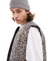 AllSaints Underground reversible gilet in leopard print