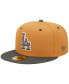 Фото #1 товара Men's Brown, Charcoal Los Angeles Dodgers Two-Tone Color Pack 59FIFTY Fitted Hat