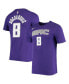 Фото #1 товара Men's Bogdan Bogdanovic Purple Sacramento Kings Name and Number Performance T-shirt