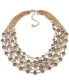 Фото #1 товара Anne Klein gold-Tone Color Stone Torsade Layered Statement Necklace, 16" + 3" extender