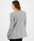 ფოტო #2 პროდუქტის Women's Mini-Check-Print Faux-Double-Breasted Jacket, Created for Macy's