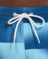 ფოტო #5 პროდუქტის Men's Water Stripe Ombré Colorblocked 9" Swim Trunks