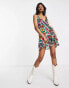 Фото #2 товара Topshop floral wrap slip dress in multi