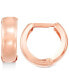 Фото #1 товара Серьги Macy's Wide Huggy in Rose Gold